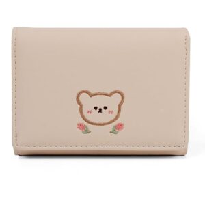 Click to see full view INOVERA (LABEL) Trifold Wallets for Girls, Women - Faux Leather Mini Credit Cards, Cash Holder Wallet - Small Pocket Purse (White)