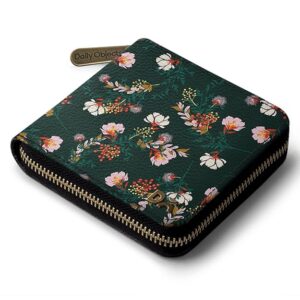 DailyObjects Women's Zip Wallet | Made with Vegan Leather Material | Carefully Handcrafted | Holds up to 8 Cards | Slim and Easy to Fit in Pocket | Coin Pocket with Button Closure